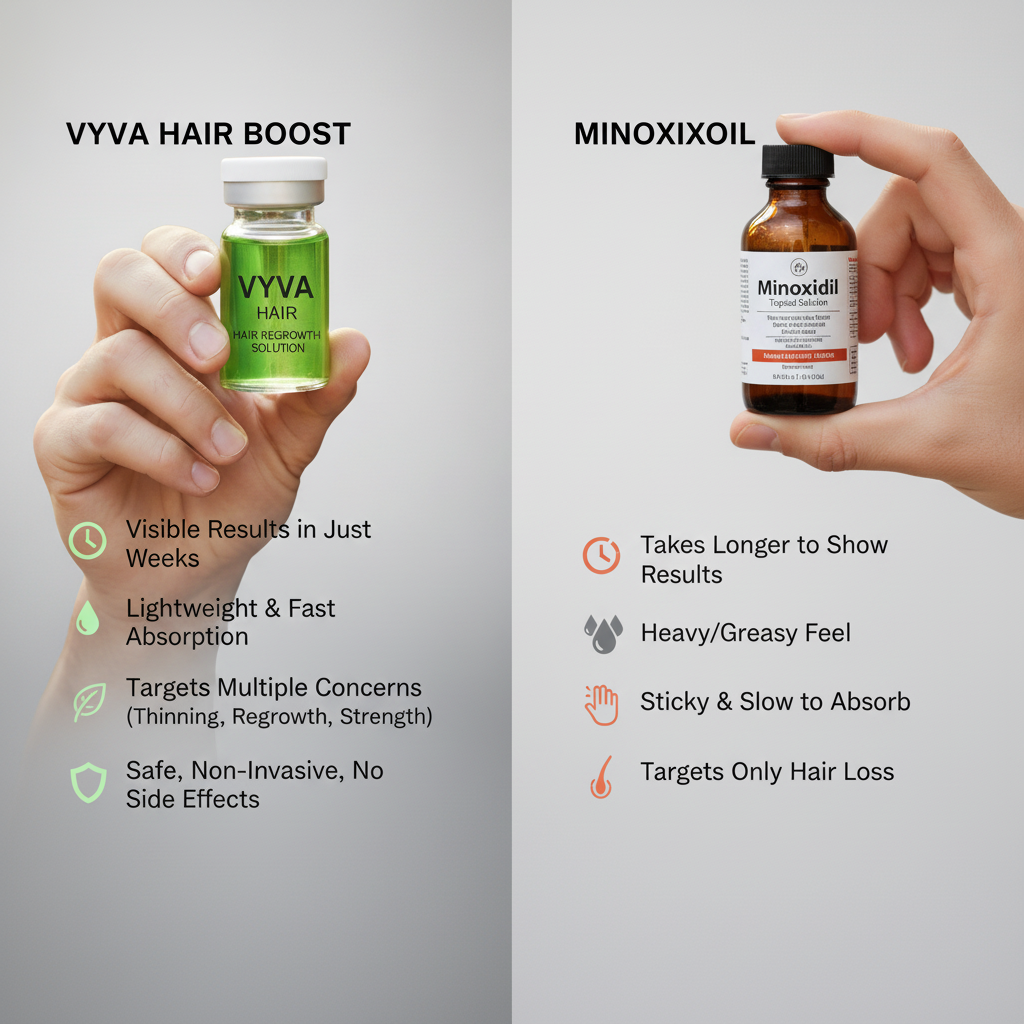 VYVA Microneedle Hair Treatment vs. Minoxidil